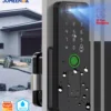 Tuya Wifi 3D Face Recognition Smart Lock Waterproof Fingerprint Digital Code Card Electronic Gate Lock With Rechargeable Battery