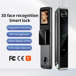 Puxin M11 3D face recognition automatic fingerprint lock household electronic door lock password smart lock