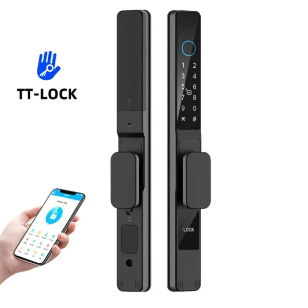 TTLock APP Waterproof Fingerprint Password Smart Lock For Outdoor Pull Push Sliding Aluminum Door 2885/ 3585/ 4585 /6085 Mortise - Image 3