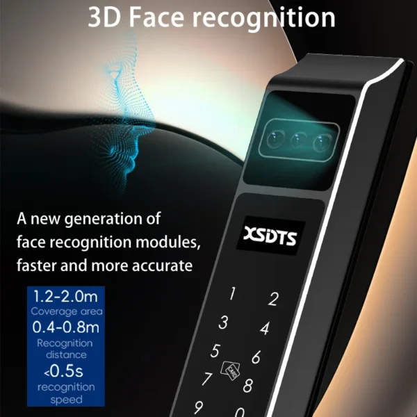 Tuya WiFi Electronic Smart Door Lock 3D Face Palm Vein Password Key Fingerprint Aluminum Glass Sliding Door waterproof outdoor - Image 4